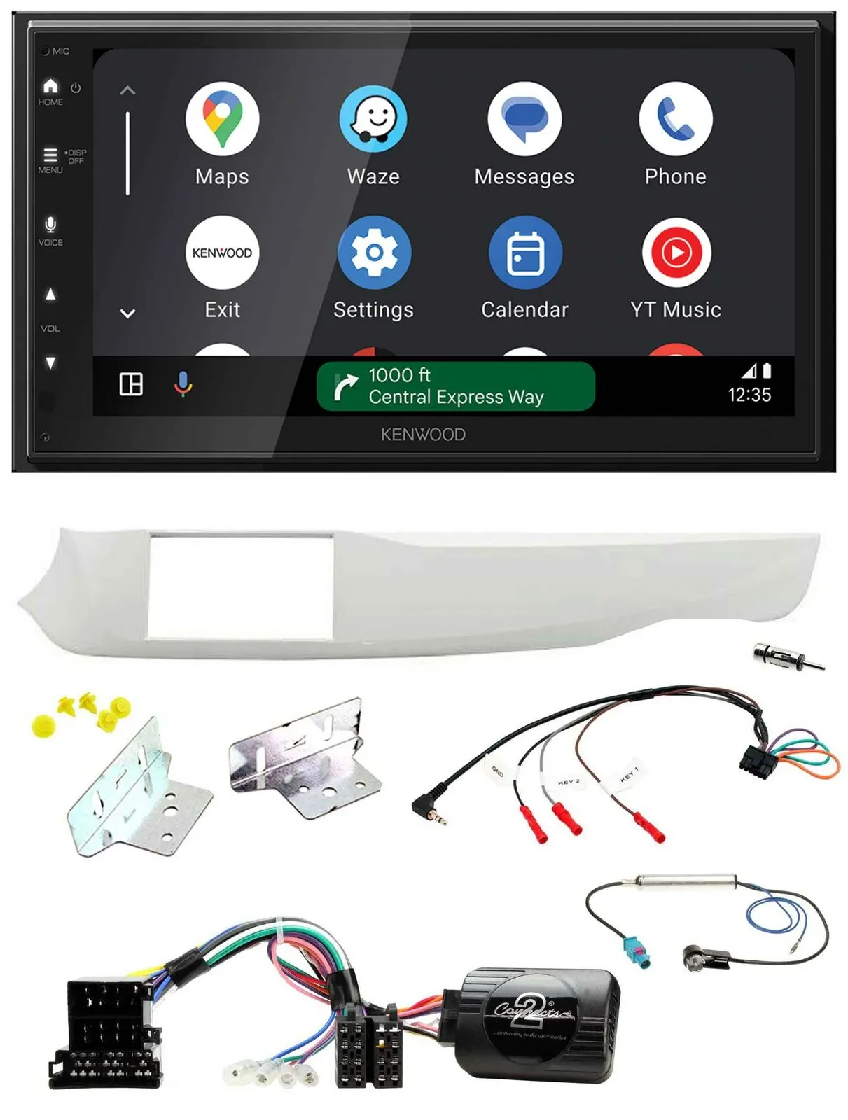 Kenwood DAB Bluetooth USB Lenkrad 2DIN Autoradio für Alfa Giulietta 10-14 940 we