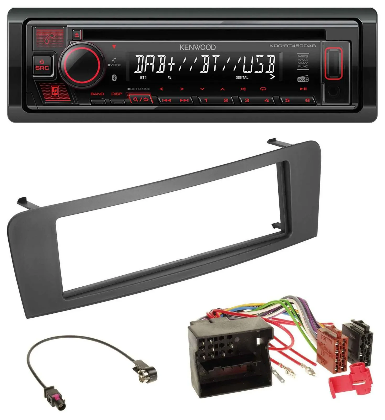 Kenwood MP3 CD USB Bluetooth DAB Autoradio für Mercedes A-Klasse W176 B-Klasse W