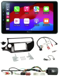 Pioneer Bluetooth 2DIN USB Lenkrad DAB Autoradio für Kia Rio UB ab 2015 piano sc