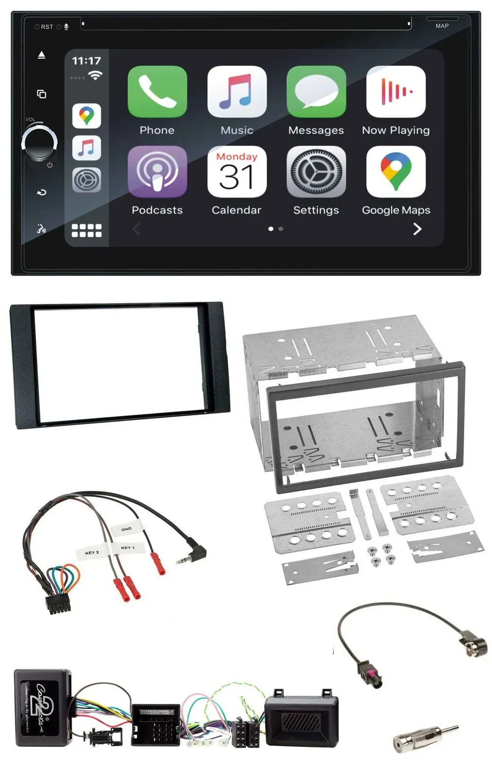 Blaupunkt DAB USB Bluetooth Lenkrad 2DIN TMC Navigation für Ford Kuga 2008-12 sc