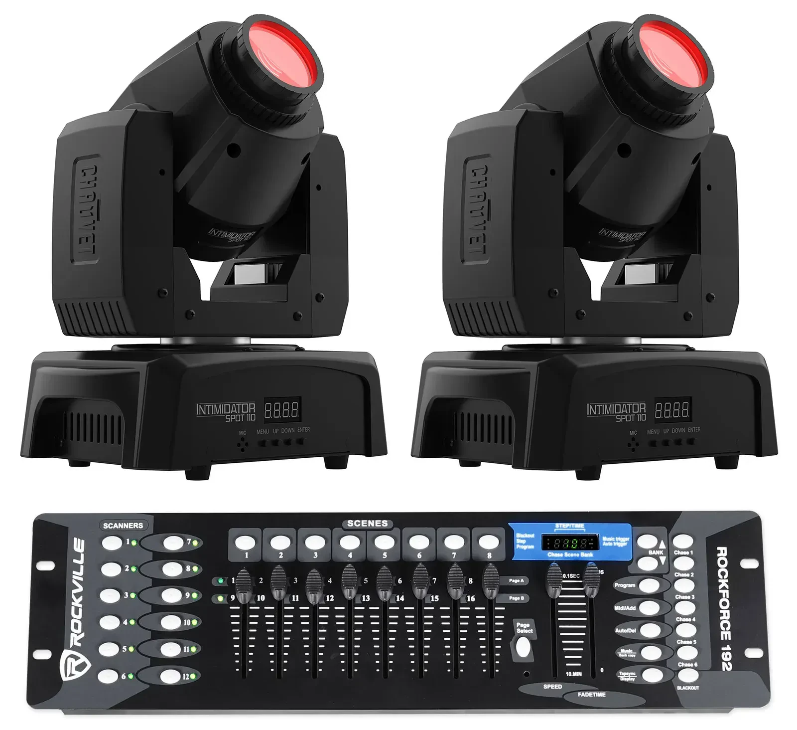 Прибор с полным движением Chauvet DJ Intimidator Spot 110 Compact с DMX-пультом (пара)