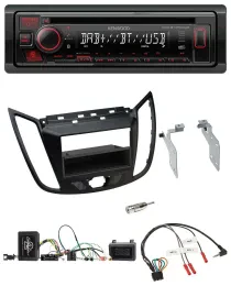 Автомагнитола Kenwood CD USB Bluetooth DAB, для Ford C-Max/Kuga, матовый чёрный