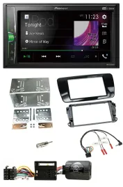Pioneer 2DIN Lenkrad DAB USB Bluetooth Autoradio für Seat Ibiza ab 08 Klavierlac