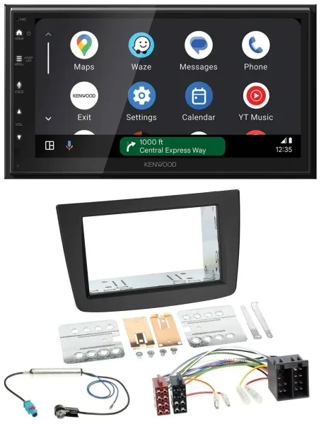 Kenwood DAB Bluetooth USB MP3 2DIN Autoradio für Alfa Romeo Mito 08-14 955 ISO s