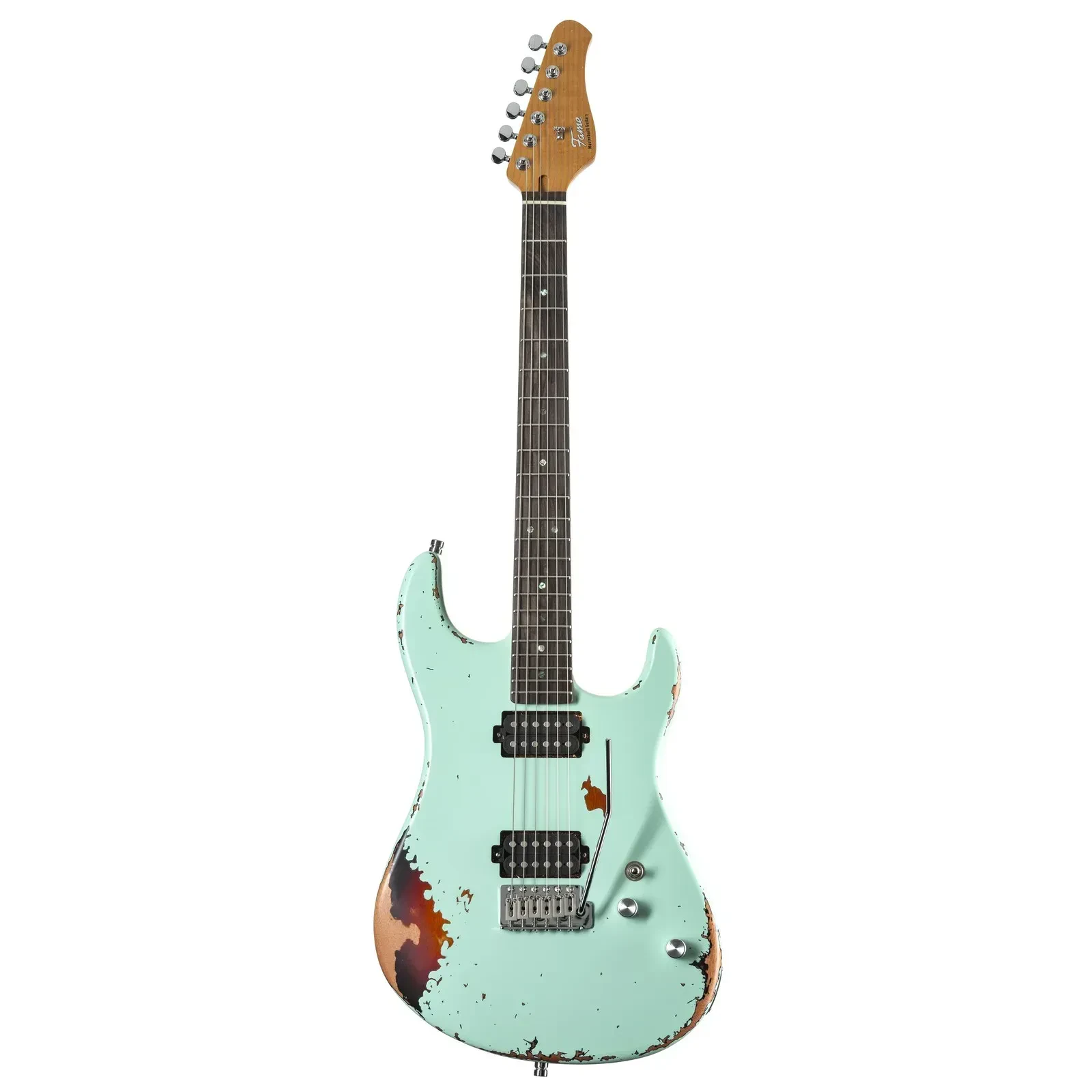 Электрогитара Fame Audio Custom ST RW Worn Mint Over Sunburst