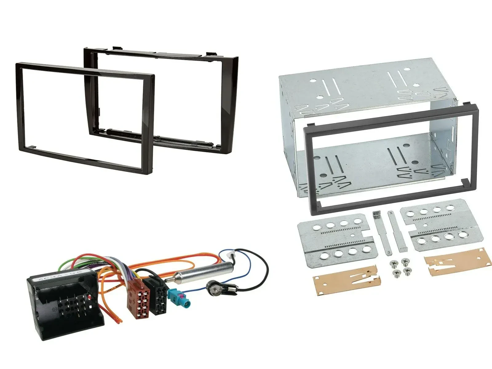 Einbauset Doppel DIN Autoradio für Peugeot 308 2007-09 schwarz