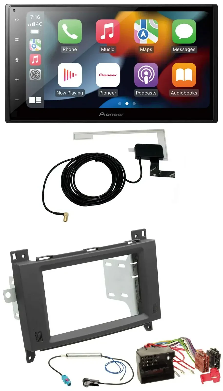 Автомагнитола для Mercedes Vito/Viano (2006–2014) Pioneer 2 DIN, MP3, USB, Bluetooth, DAB