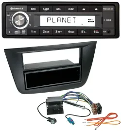 Continental USB 1DIN AUX DAB MP3 Autoradio für Seat Toledo Altea ab 05 schwarz