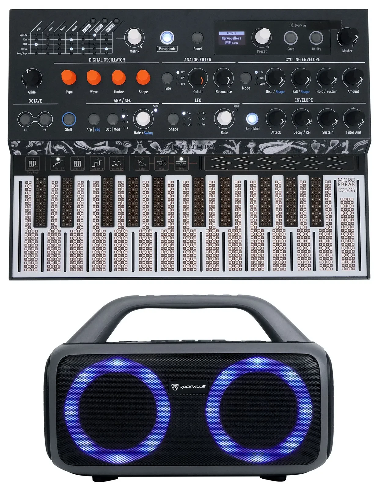 Arturia MicroFreak USB MIDI Hybrid Synthesizer 25-Key Synth+Bluetooth Speaker