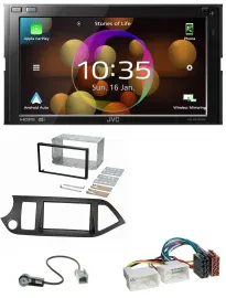 JVC DAB MP3 2DIN Bluetooth USB Autoradio für Kia Picanto ab 11 Start-Stop