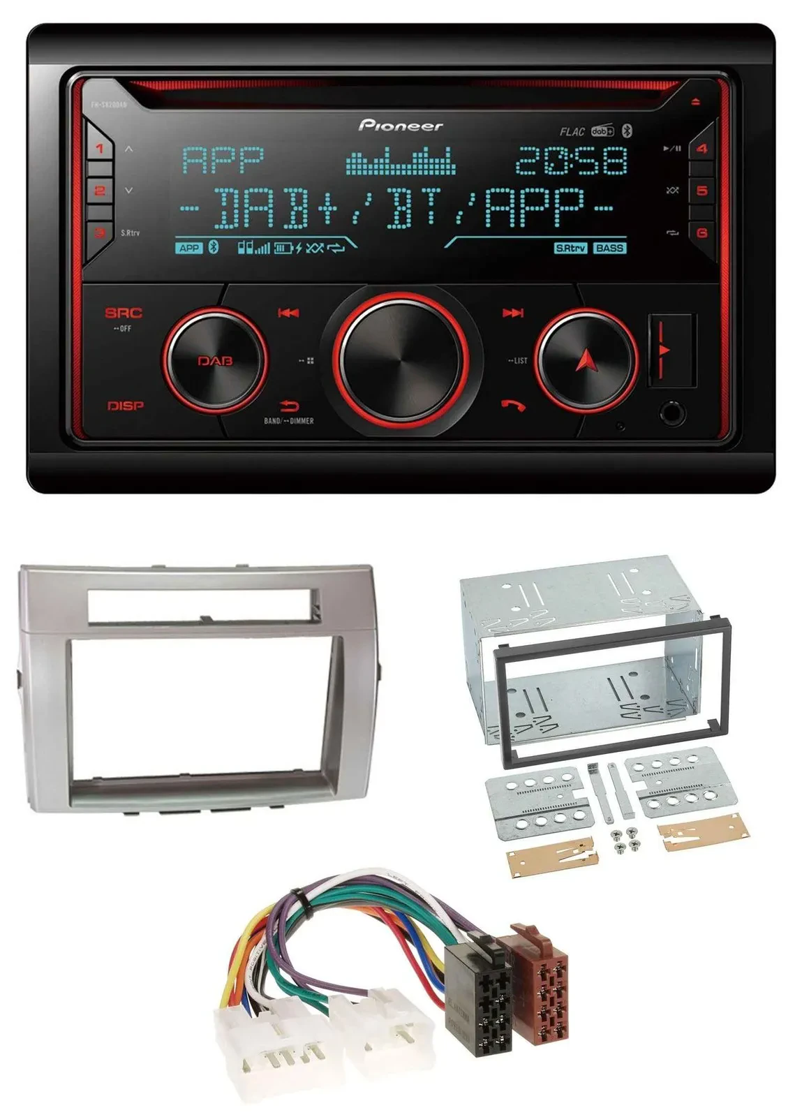 Pioneer 2DIN DAB MP3 Bluetooth USB CD Autoradio für Toyota Corolla Verso 04-09 s