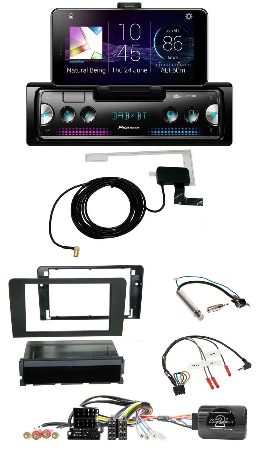 Pioneer DAB Bluetooth Lenkrad USB Autoradio für Audi A3 Symphony ISO 8P 2003-200