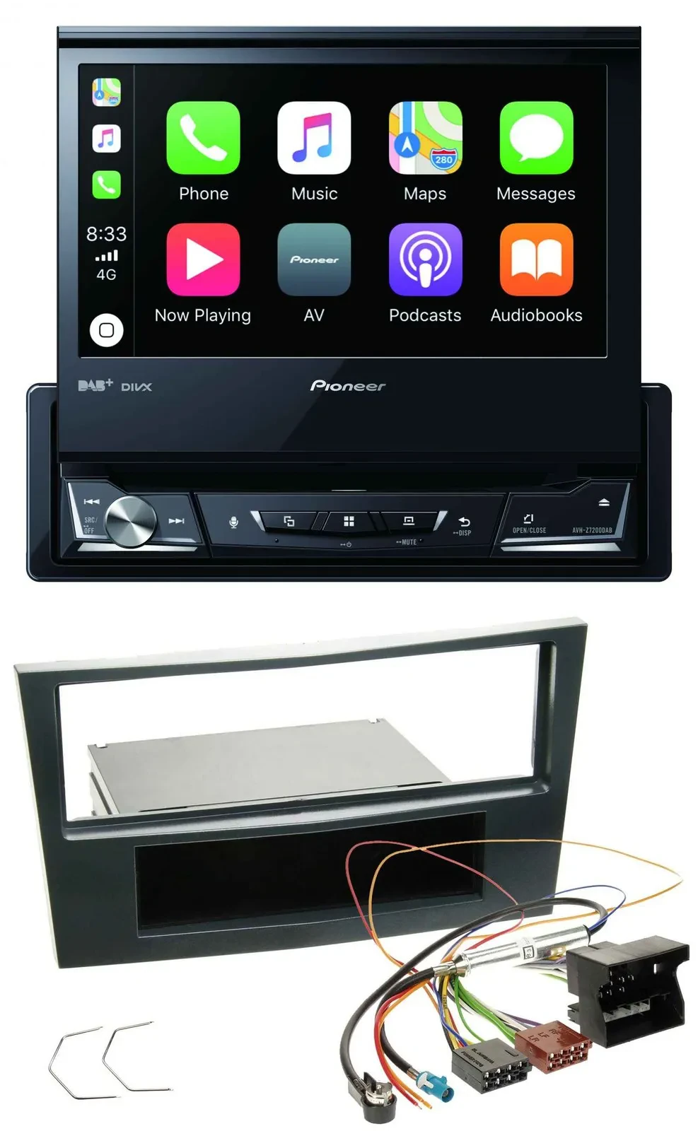 Pioneer DVD Bluetooth DAB USB MP3 Autoradio für Opel Corsa D ab 2005 Stealth Sch