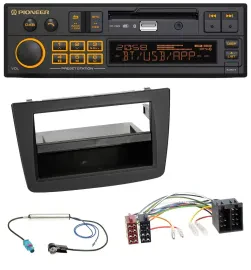 Автомагнитола Pioneer DAB MP3 USB Bluetooth для Alfa Romeo Mito 955 (2008–2014), ISO, черный