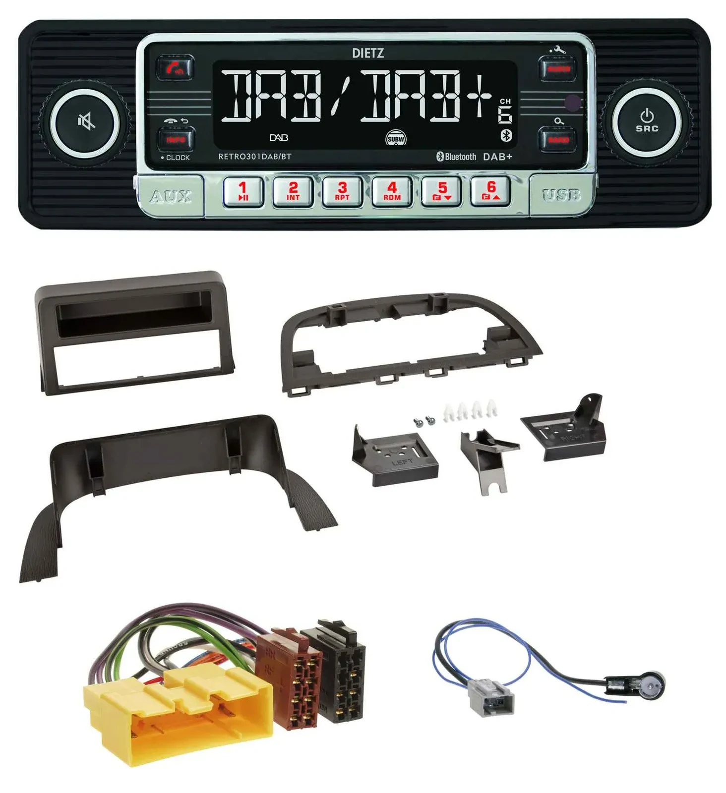 Dietz USB DAB MP3 Bluetooth Autoradio für Mazda 3 (2013-2019)