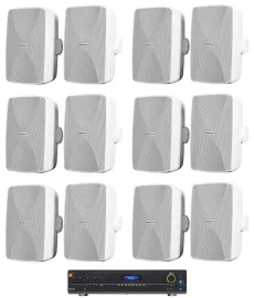 Настенная акустика JBL WET-7020W White с усилителем (12 штук)