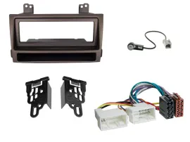 Einbauset DIN Autoradio für Hyundai Sonata ab 09 dunkelbraun metallic