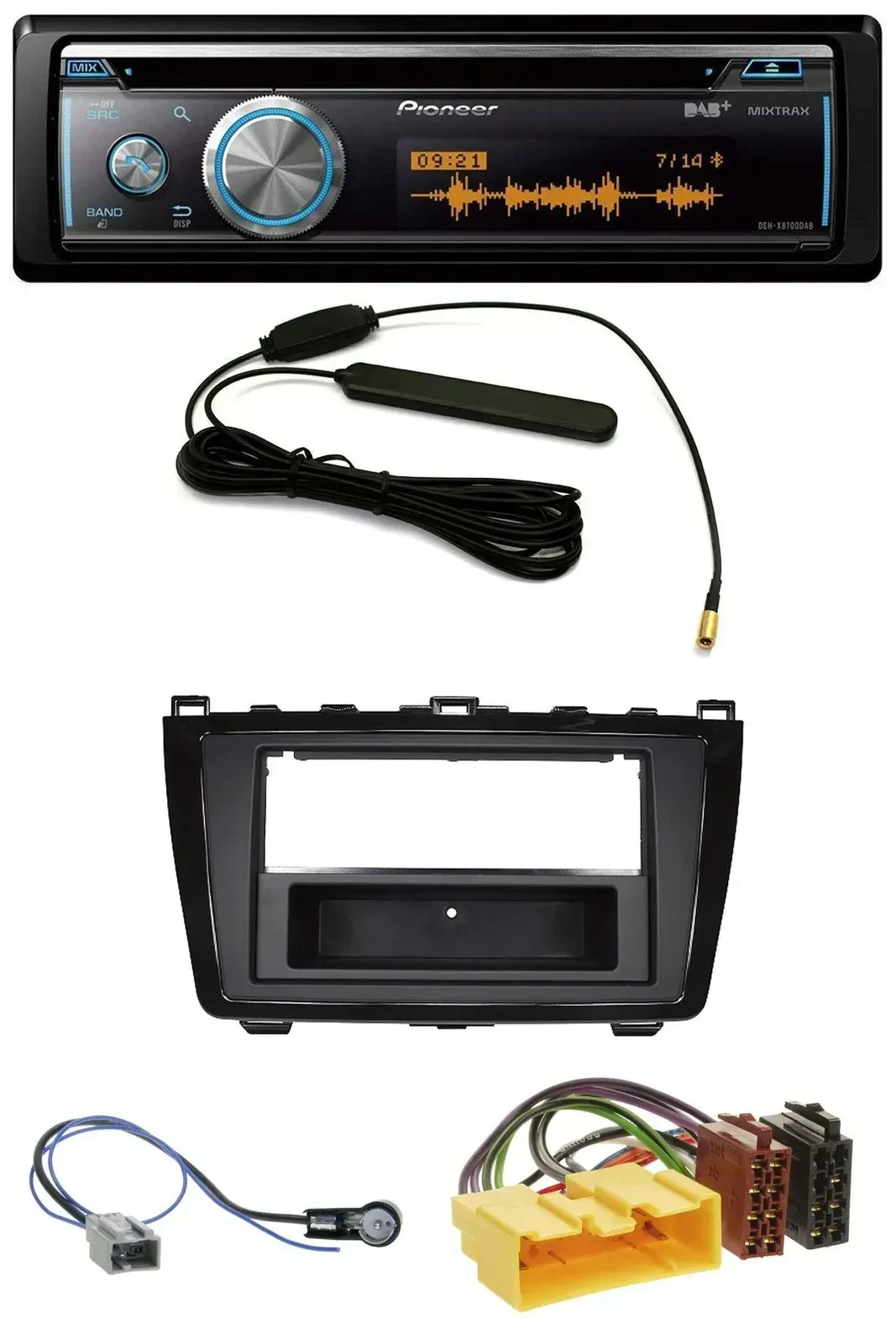 Автомагнитола для Mazda 6 (2008–2012) Pioneer CD/USB/Bluetooth/DAB MP3, глянцевая