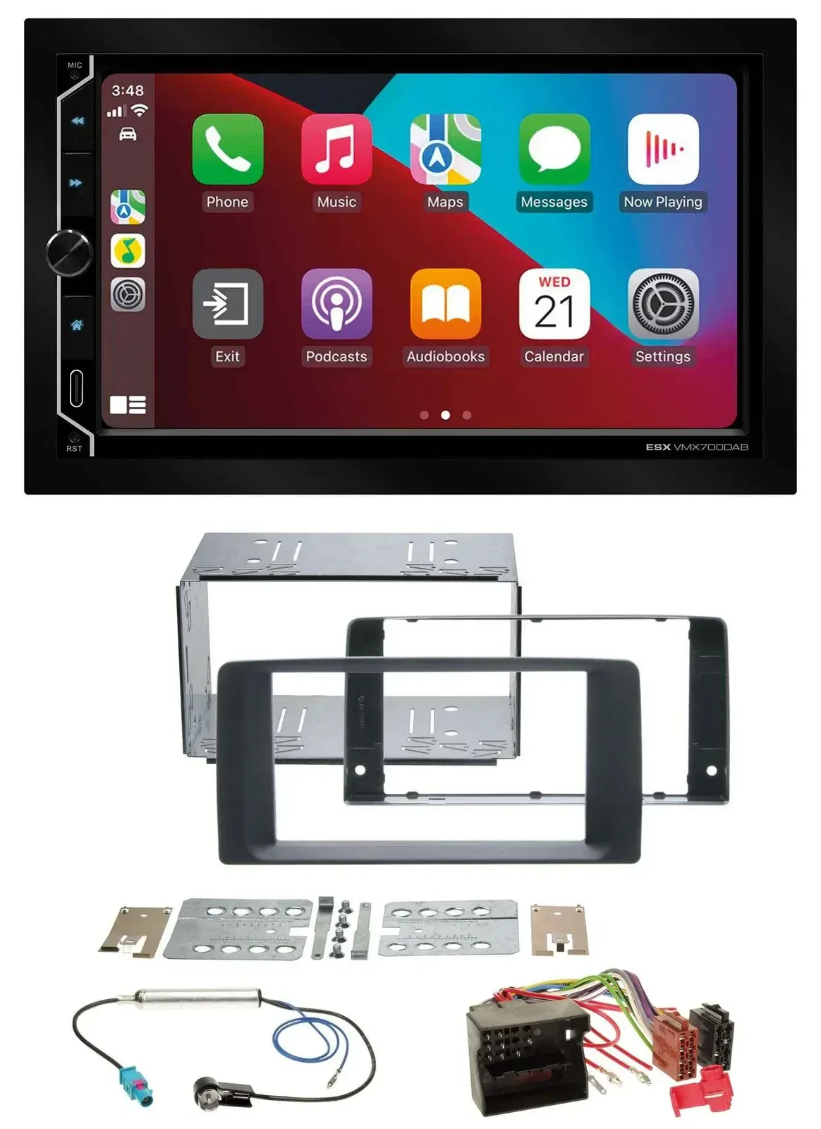 ESX 2DIN DAB USB MP3 Bluetooth Autoradio für MAN TGA TGL TGM TGS TGX ab 2007