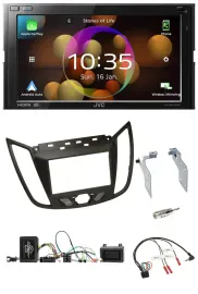 JVC DAB Lenkrad 2DIN Bluetooth USB Autoradio für Ford C-Max ab 11 braun