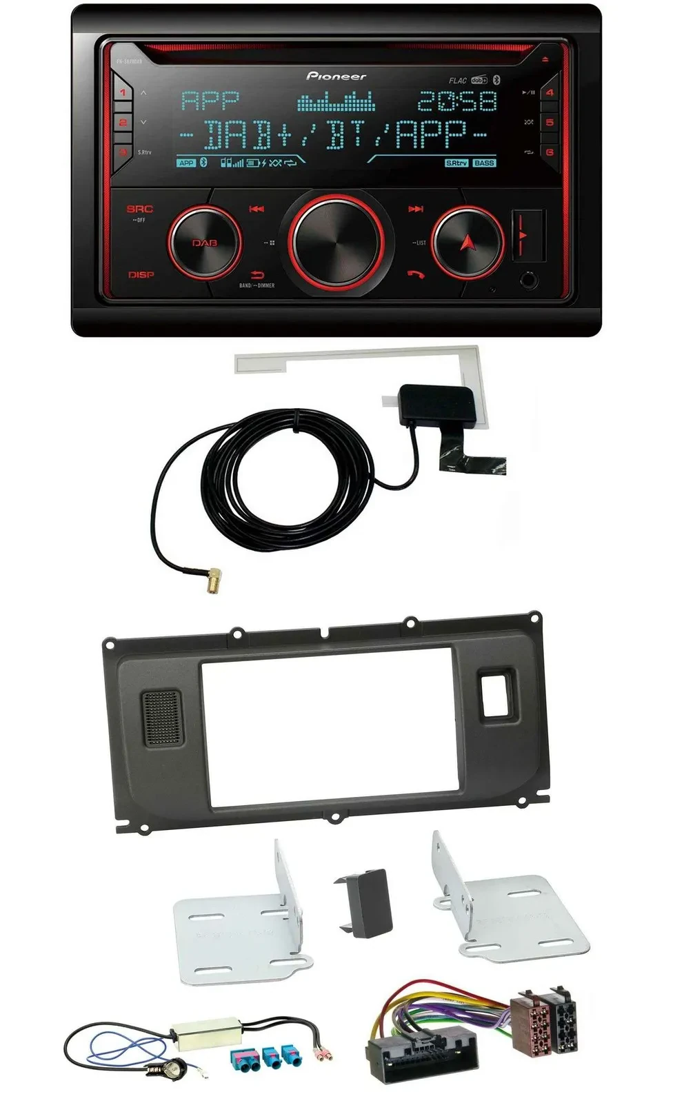 Pioneer 2DIN MP3 DAB USB CD Bluetooth Autoradio für Land Rover Evoque Blindstopf