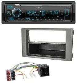 Kenwood Bluetooth MP3 DAB USB Autoradio für Iveco Daily (06-14) dunkelgrau