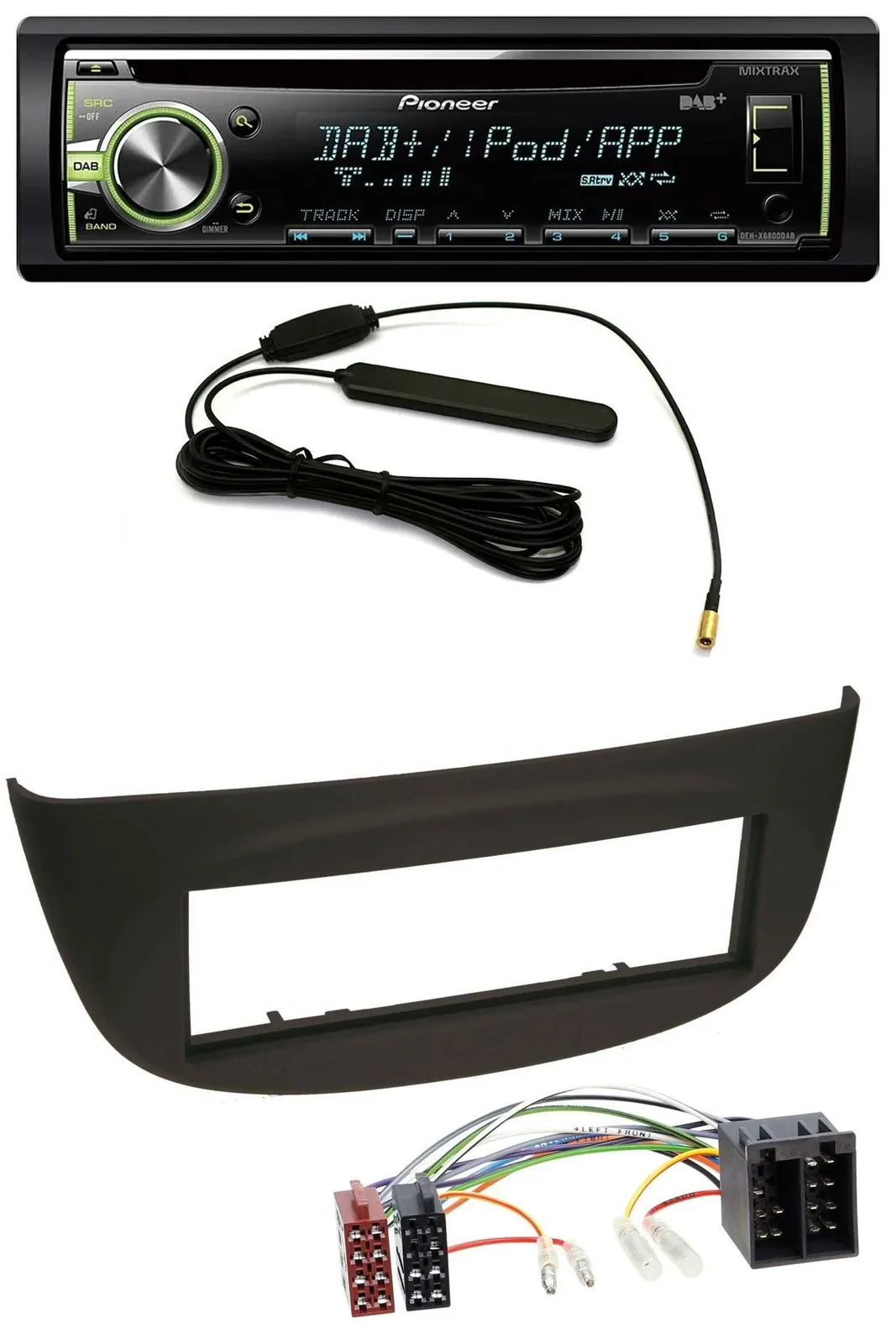 Автомагнитола для Renault Twingo Pioneer CD/MP3, USB, DAB, AUX, черная