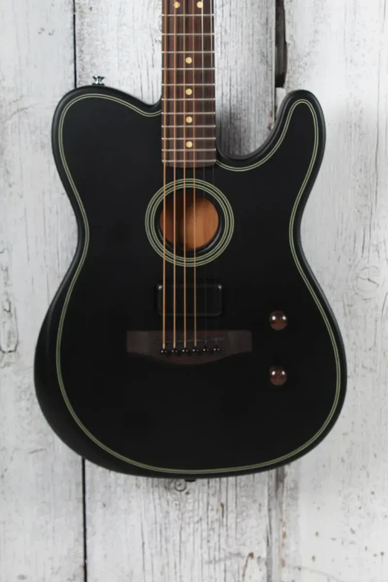 Fender Acoustasonic Standard Telecaster Acoustic Electric Guitar Black