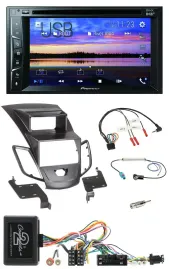 Pioneer Bluetooth 2DIN USB DVD DAB Lenkrad Autoradio für Ford Fiesta 10-13 Displ