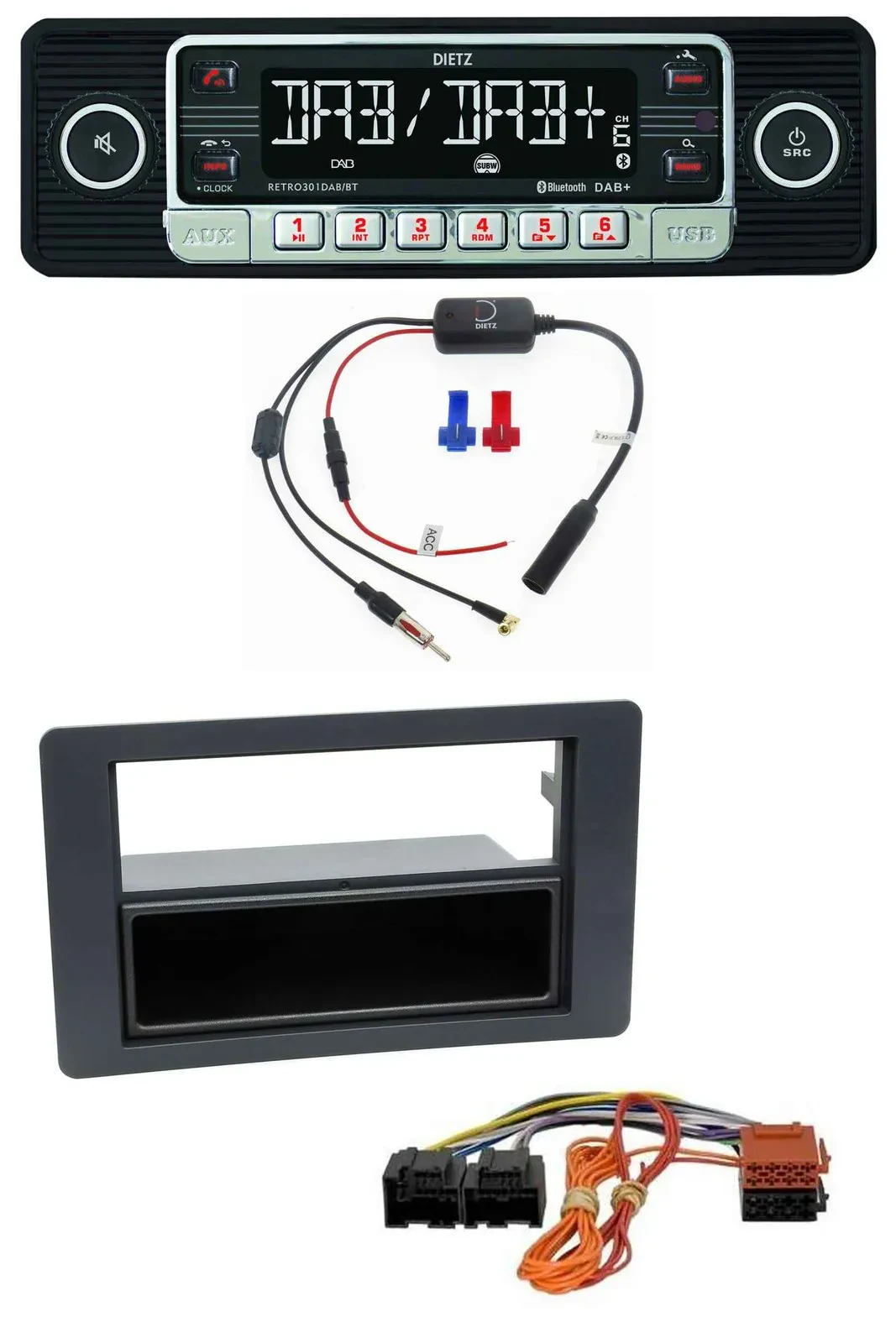 Dietz MP3 DAB Bluetooth USB Autoradio für Saab 9.5 (ab 2005)