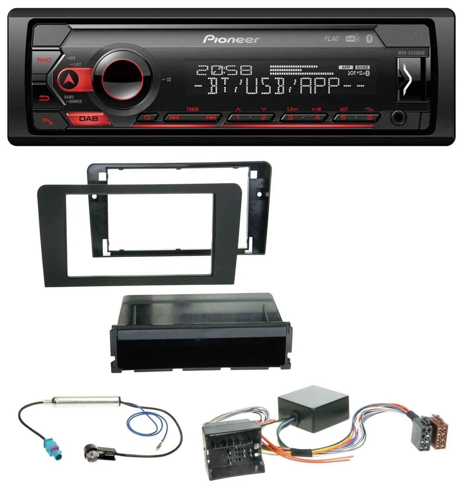 Автомагнитола Pioneer MP3, USB, DAB, Bluetooth для Audi A3 8P (2006–2012)