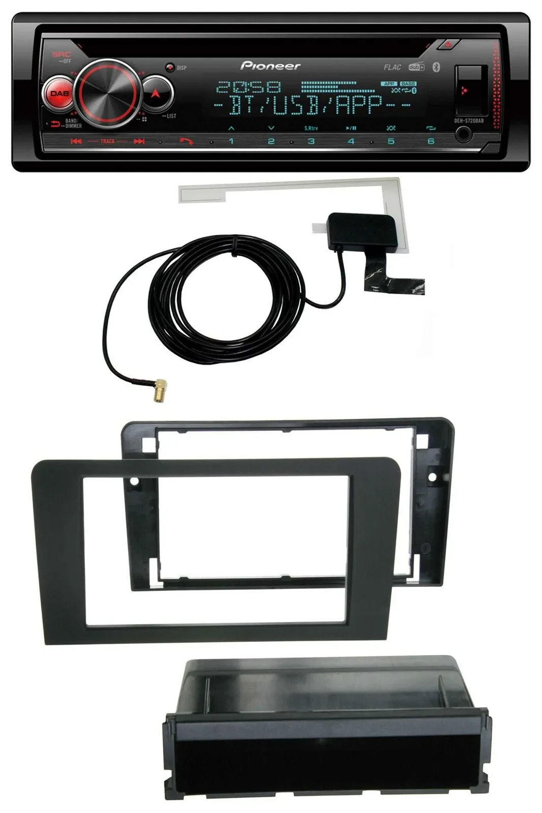 Pioneer DAB CD Lenkrad USB Bluetooth Autoradio für Audi A3 8P 03-12 Bose Aktivsy