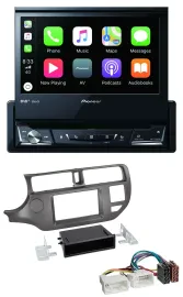 Pioneer DVD Bluetooth DAB USB MP3 Autoradio für Kia Rio UB 2011-2014 anthrazit