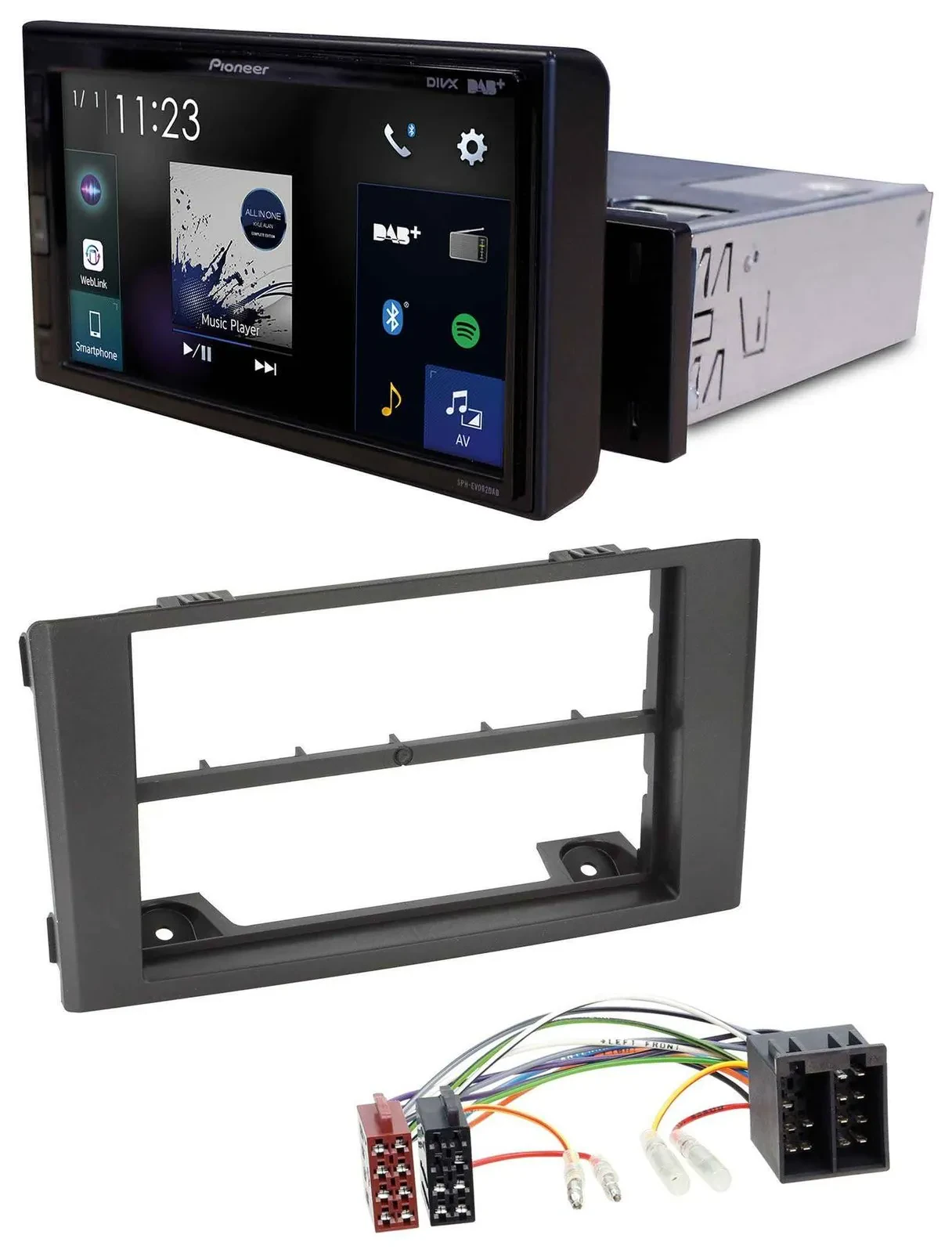Pioneer DAB MP3 Bluetooth USB Autoradio für Iveco Daily (06-14) - schwarz