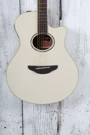 Б/У Электроакустическая гитара Yamaha APX600 Thinline Cutaway 25" винтажный белый