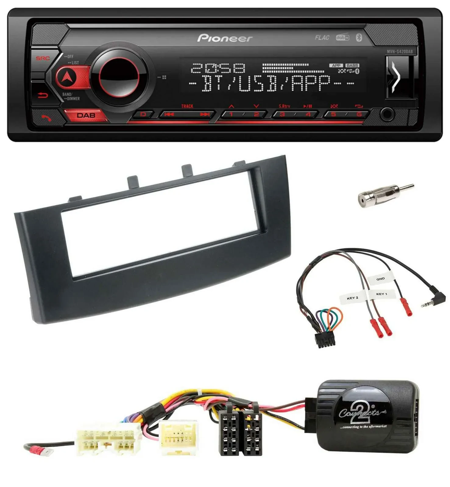 Автомагнитола Pioneer USB DAB Bluetooth для Mitsubishi Colt 2008–2012