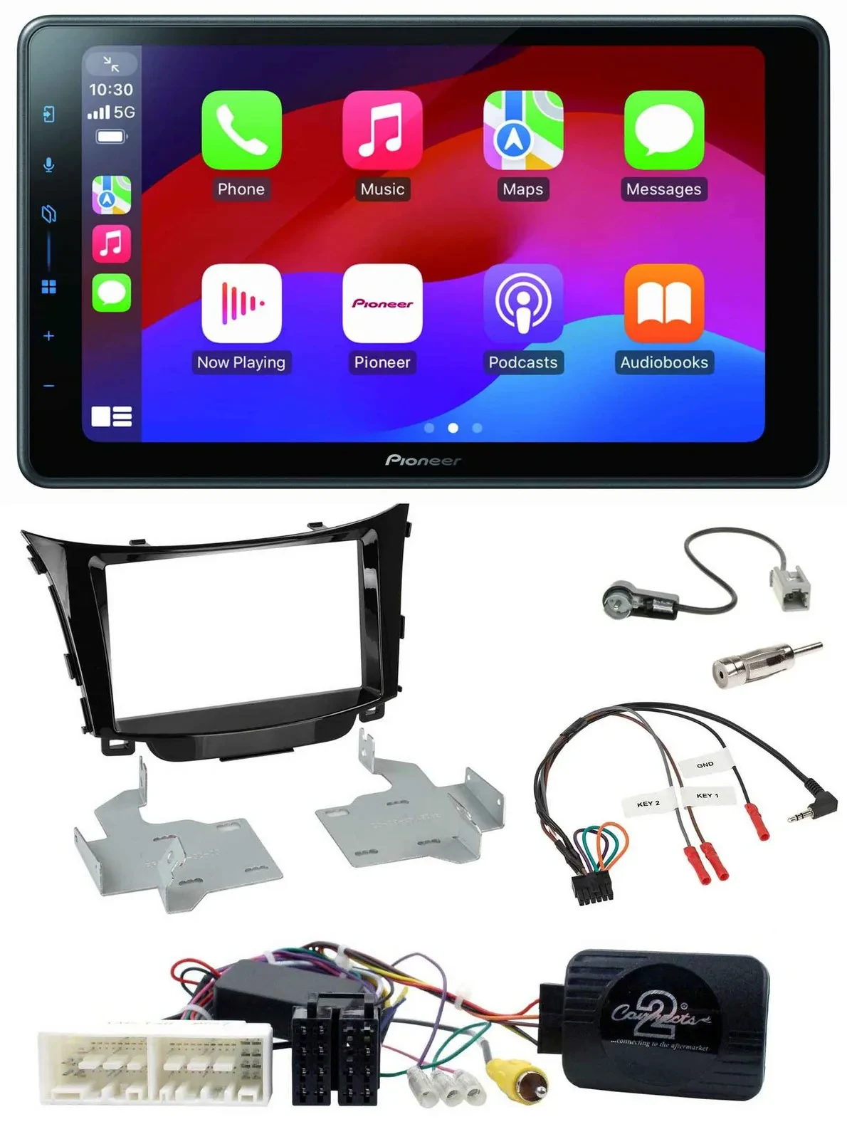 Pioneer Bluetooth 2DIN USB Lenkrad DAB Autoradio für Hyundai I30 ab 2017