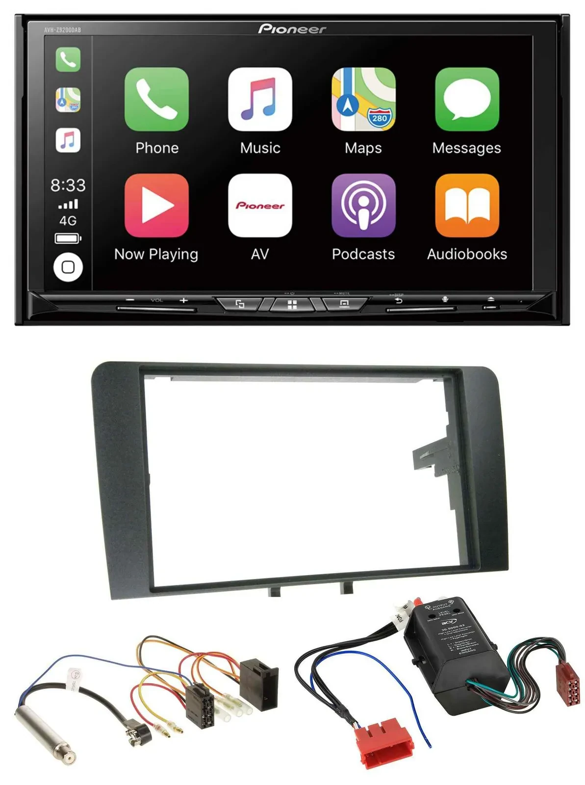 Pioneer 2DIN MP3 USB DAB DVD Bluetooth Autoradio für Audi A3 03-06 8P Bose Aktiv