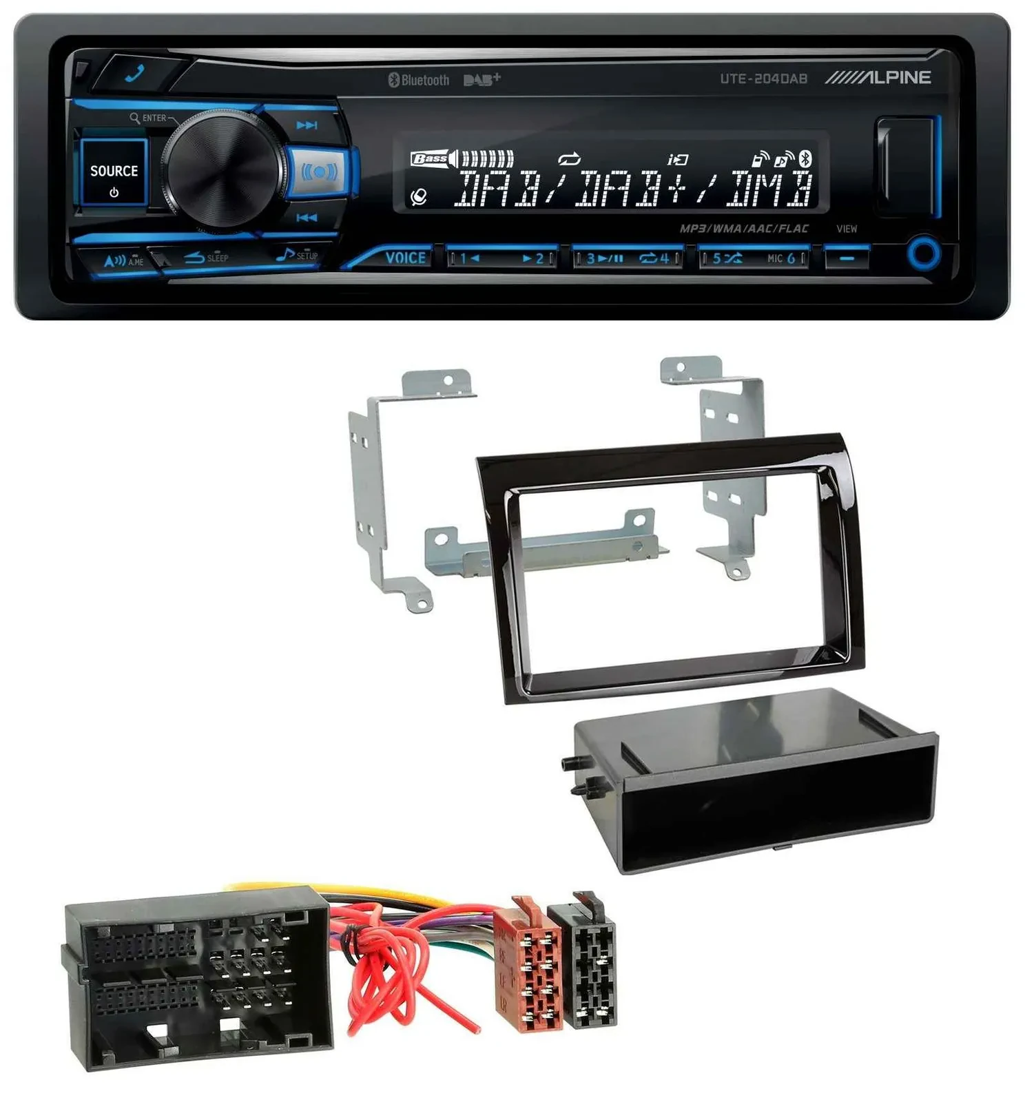 Alpine USB Bluetooth DAB MP3 Autoradio für Citroen Jumper Fiat Ducato 14-21 pian