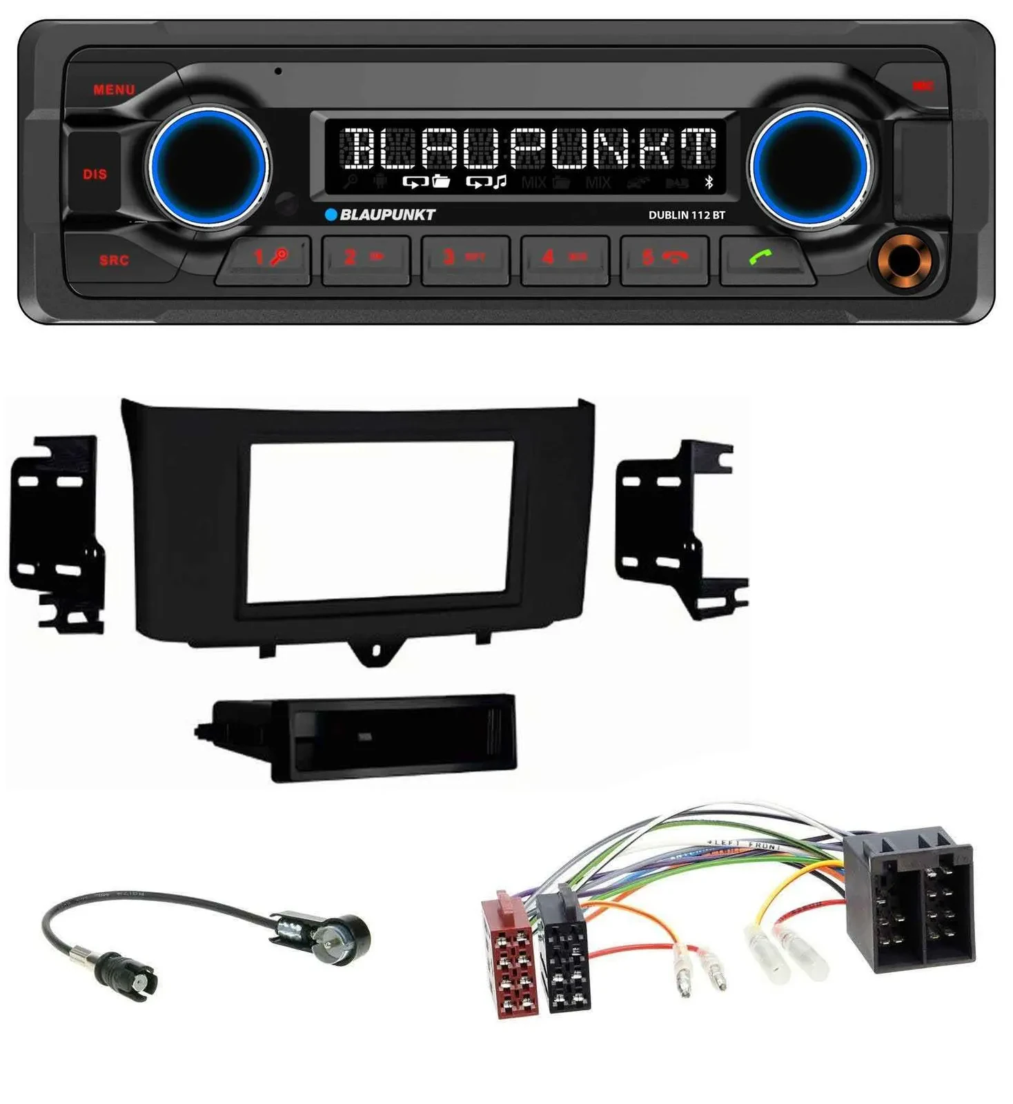 Blaupunkt MP3 Bluetooth USB AUX Autoradio für Smart ForTwo (2010-2015)