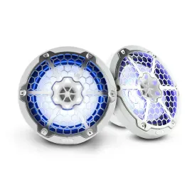 DS18 NXL-8M/WH 8” 2 Way Coaxial Marine 4-ohm Speakers (White)
