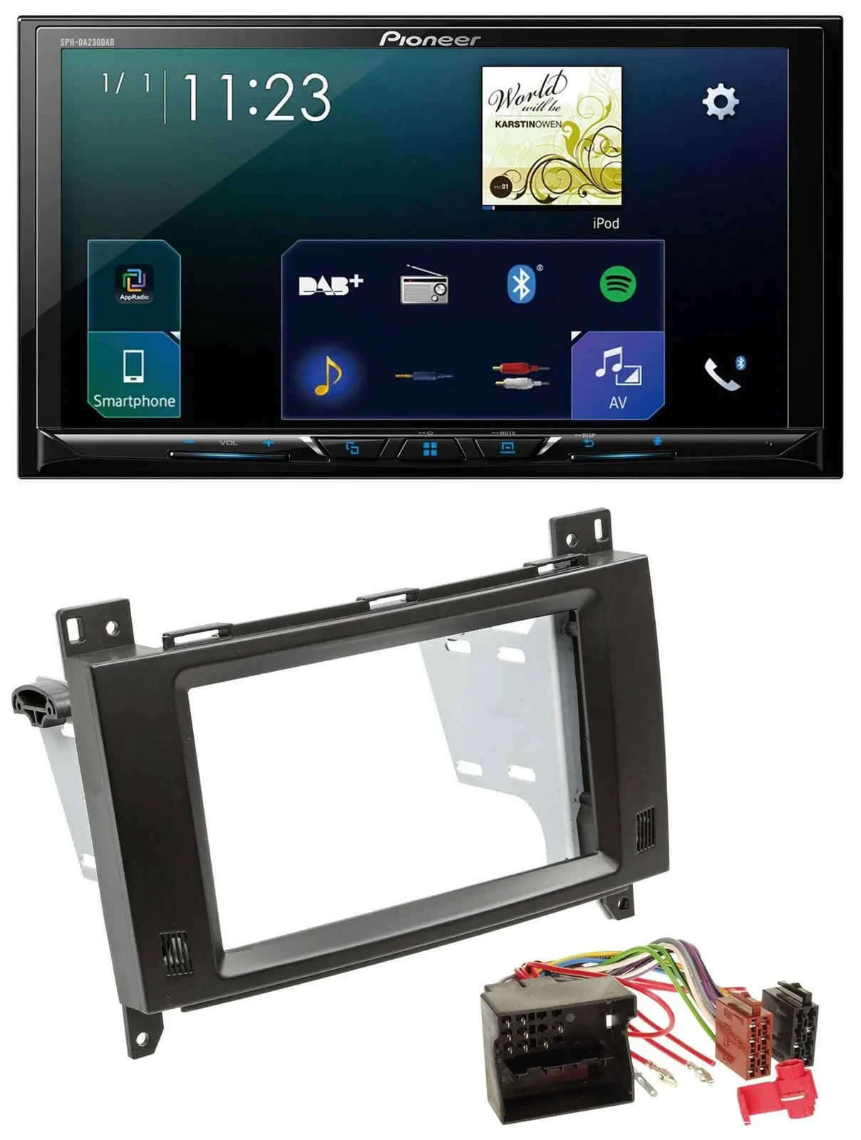 Pioneer MP3 Bluetooth USB 2DIN DAB Autoradio für Mercedes B- A-Klasse 04-12 schw