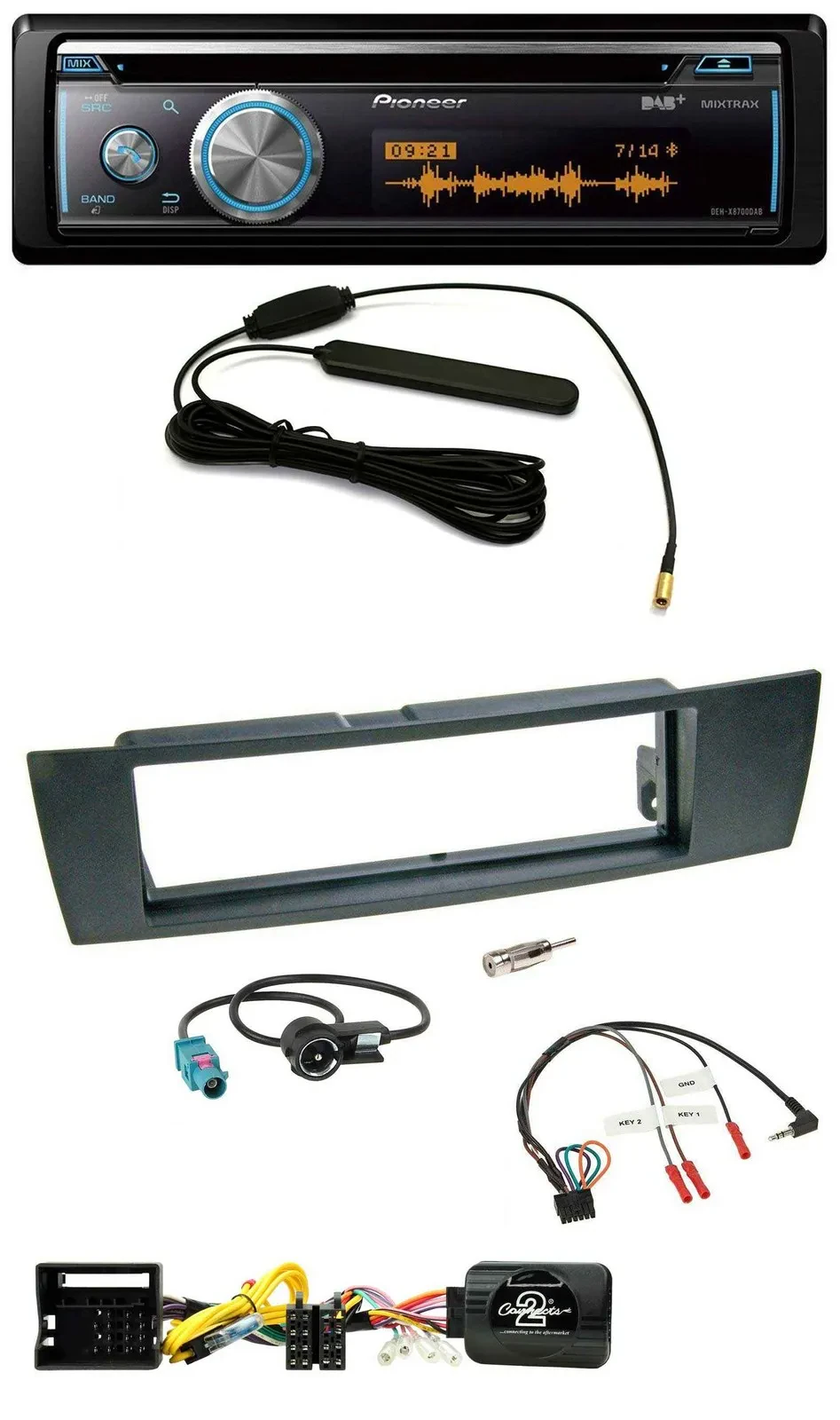 Pioneer CD USB Bluetooth DAB Lenkrad Autoradio für BMW 1er E87 3er E90-3 X1 E84