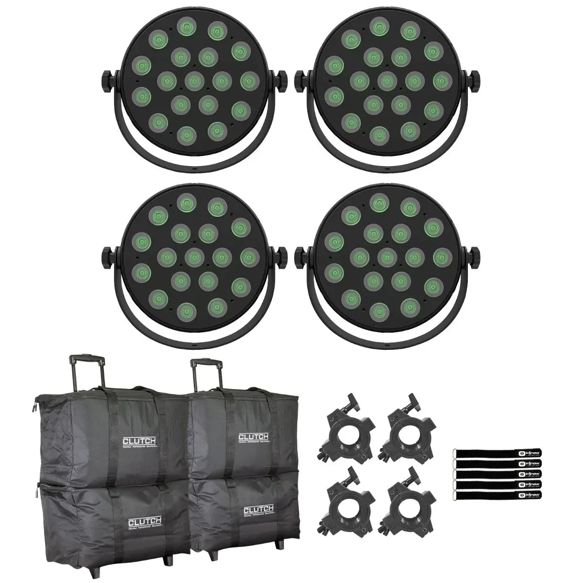 Светодиодный прибор JMAZ LIGHTING JZ1020 HALO H6 с аксессуарами (4 штуки)