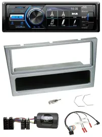JVC Bluetooth Lenkrad USB DAB Autoradio für Opel Corsa C 2000-2004 silber