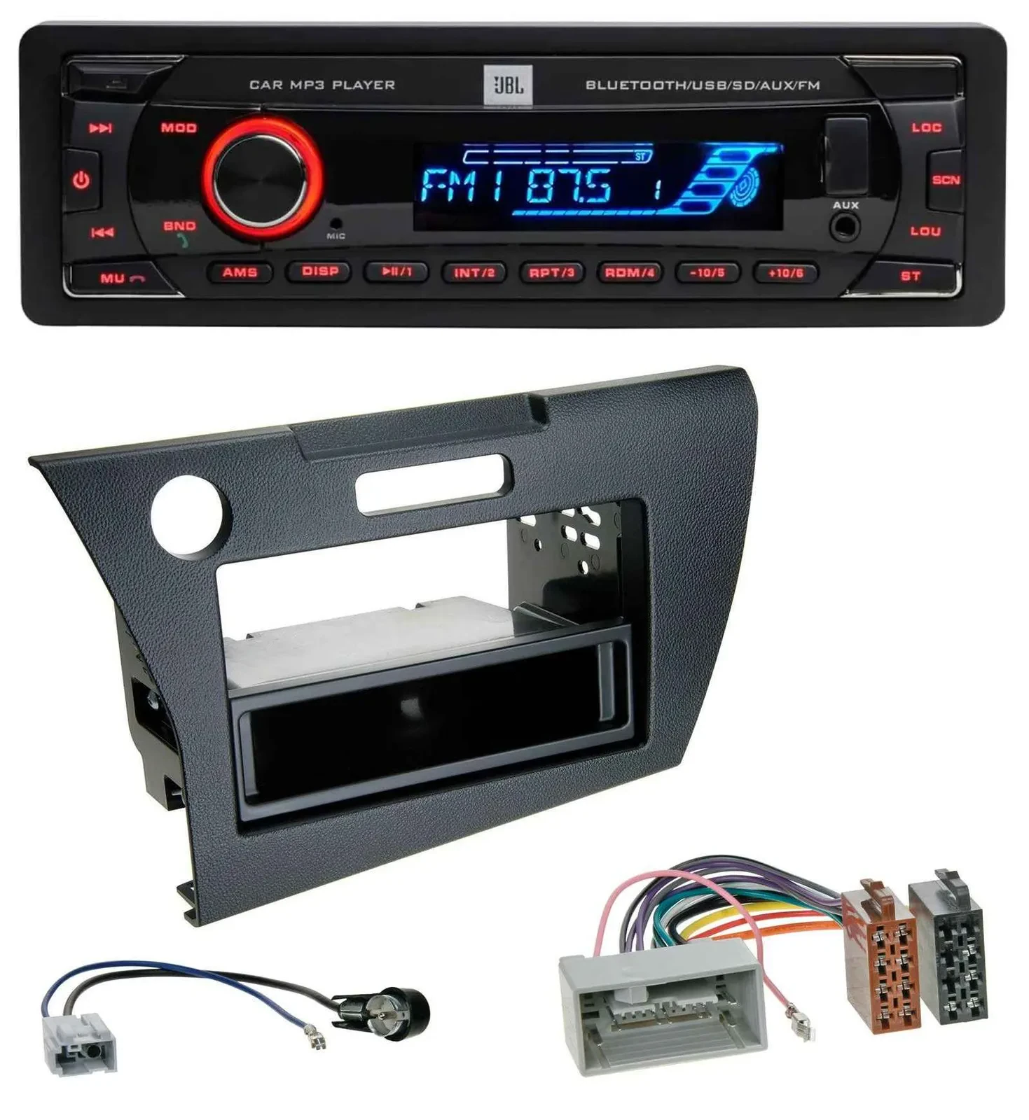 JBL AUX MP3 USB Bluetooth SD Autoradio für Honda CR-Z (ZF1, ab 2010)