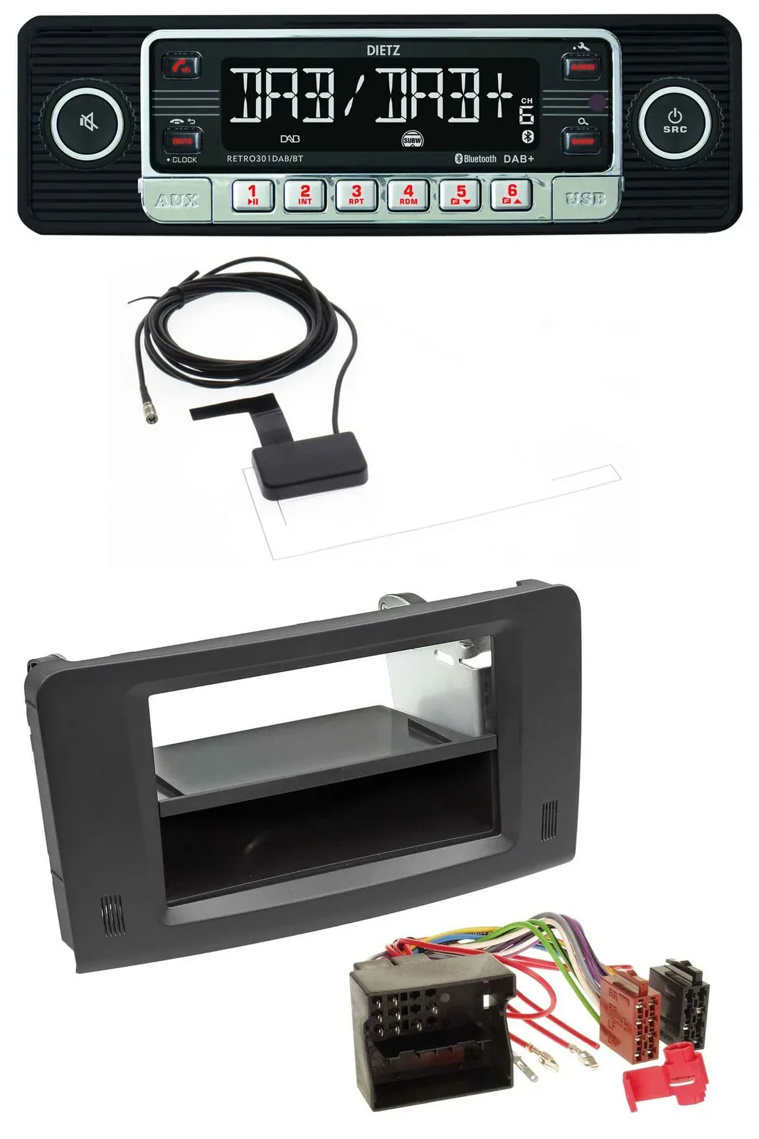 Dietz DAB Bluetooth USB MP3 Autoradio für Mercedes M-Klasse W164 05-11 Profivari