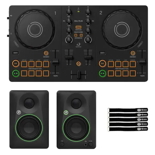 DJ-контроллер с джогом AlphaTheta DDJ-FLX2 Black с мониторами