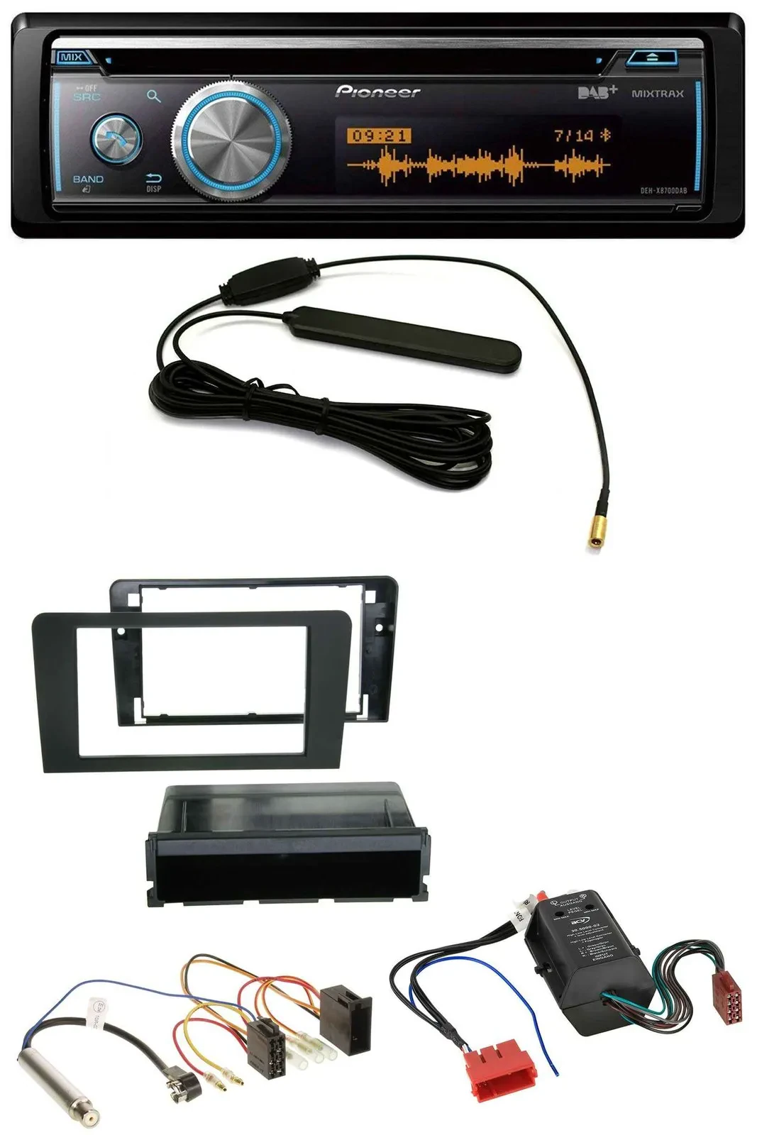 Автомагнитола для Audi A3 8P (2003–2006) Pioneer CD, USB, Bluetooth, DAB, MP3