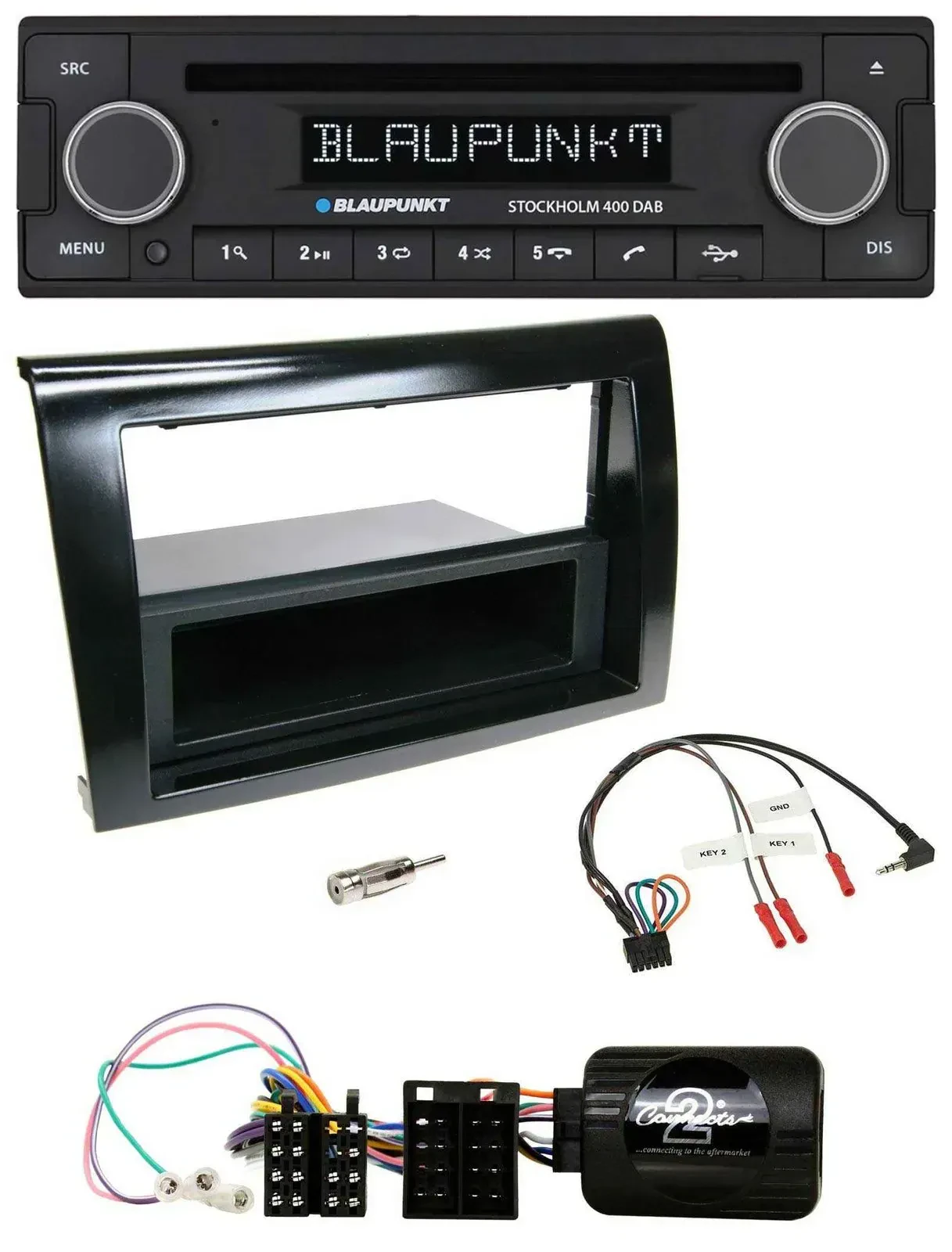 Автомагнитола Blaupunkt Bluetooth DAB CD USB для Fiat Bravo 2007–2014
